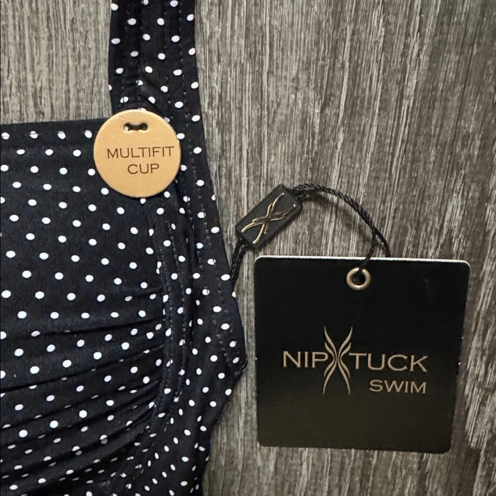 NipTuck Black and White Polka Dot One Piece Swimsuit - Picture 2 of 7